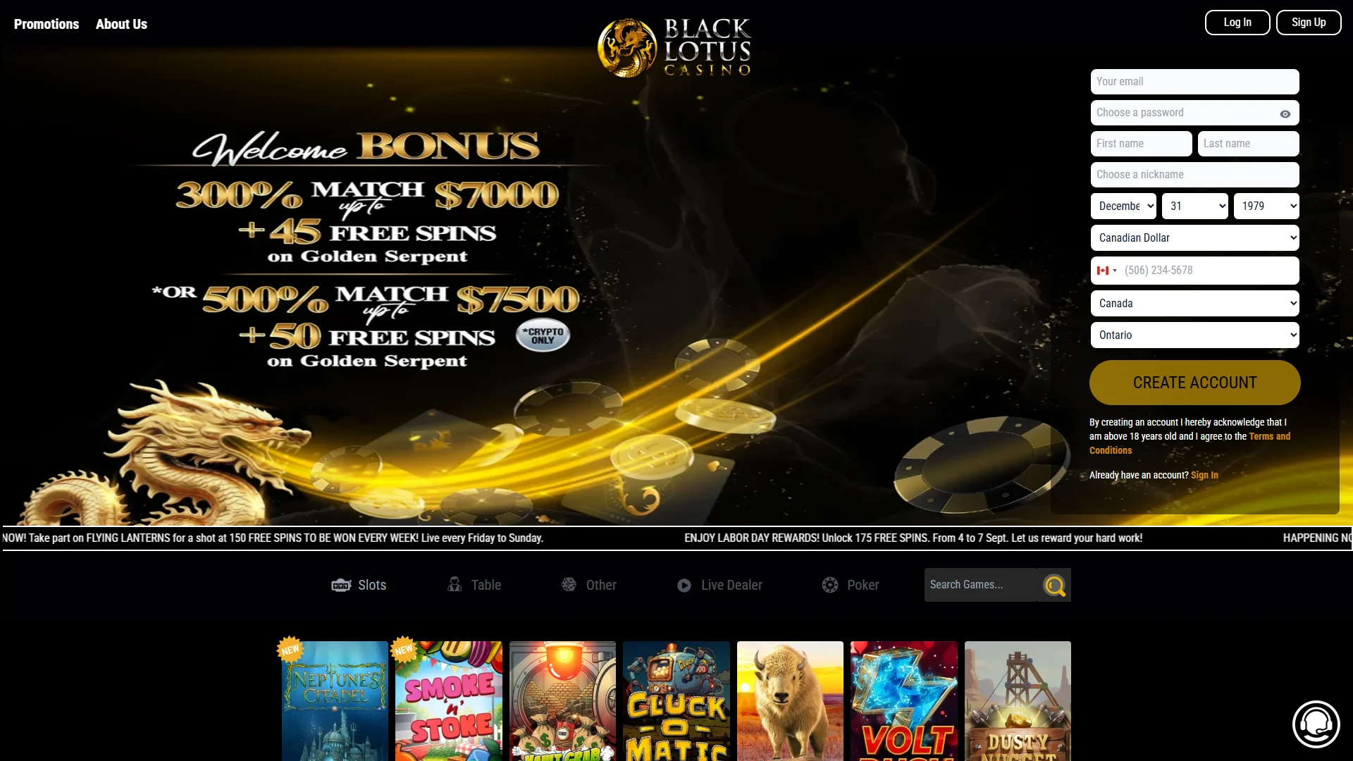 Black Lotus homepage